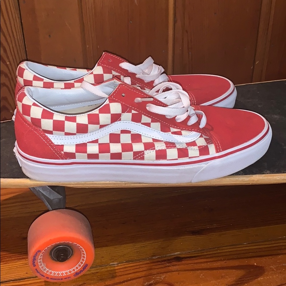 COPY - Vans Era Checkered Red and White, Men’s Size 10